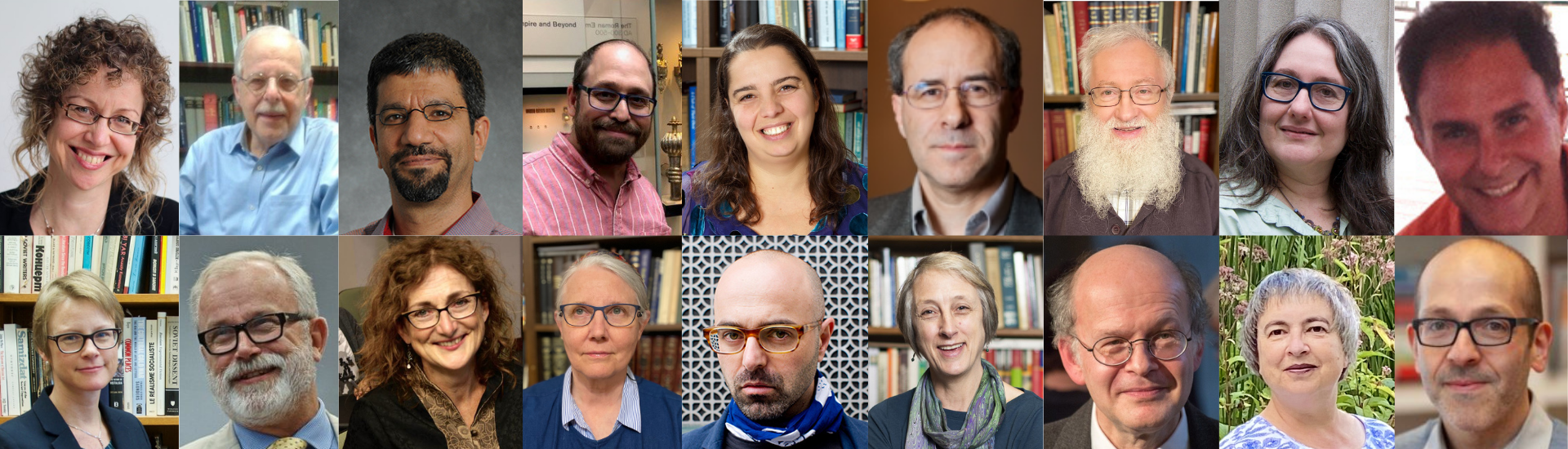 Headshots of 18 diverse faculty members affiliated with the ATCJS 